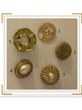 Vintage Scarf clips (all 5)